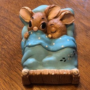 Pendelfin Rabbits “Twins” Hand Painted Stonecraft